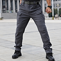 Jun Ting Chunqiu consul plus velvet fleece waterproof tactical pants camouflage pants mens loose soft shell assault pants