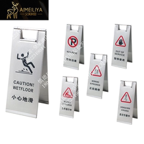 Promotion stainless steel folding A- shaped slide sign please do not park warning sign special parking sign