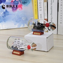 FoAnglo-constitutional Number Craft Boat Bottle Of Sailing Rafting Bottle Black Pearl Pendulum decorations Childrens New Year