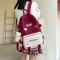 2021 new schoolbag female Korean version of high school students junior high school students ins children Girl heart large capacity backpack