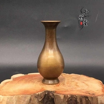 Copper Vase Solid copper Antique for Buddha Flower Household for Buddha Pre-Buddha Table for a pair of small retro flower