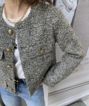 Spot MWANG Gaoding 60% Wool Small Fragrant Coats Female Autumn Winter Ladies Wind Loose Small Short Shirt