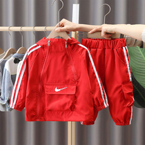 Childrens clothing boy spring clothing suit 2022 new children sports handsome young boy Spring and autumn fried street tide