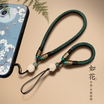 Minimalist mobile phone hanging rope short style hanging wrist ring wristband male and female hand woven Chinese wind pendants sturdy and durable