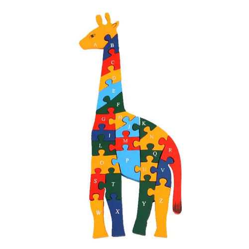 Игрушка для раннего возраста, познавательные милые буквы и цифры, трехмерная головоломка, обучение, раннее развитие, английские буквы, жираф