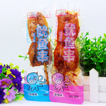 Duck Green River Iron Plate Squid String Aroma Spicy Barbecue 500g Bulk Ready-to-eat Small Seafood Net Red Casual Little Snacks Packaging