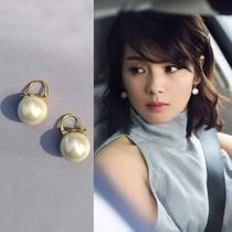 Advanced Pearl Earrings Female Temperament Fall Winter Earrings Earrings Fashion Minor Sterling Silver Earrings 2021 New Tide