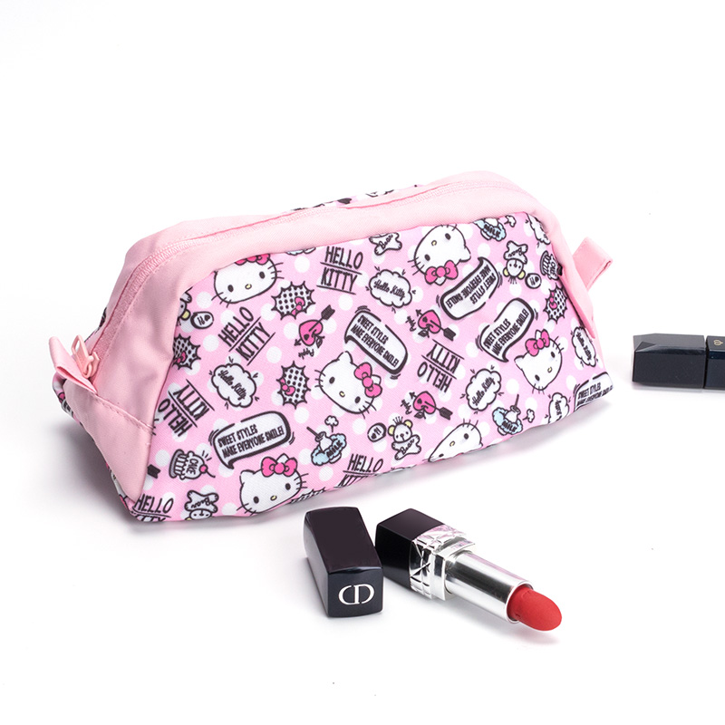 Hello Kitty Lovely Girl Heart Makeup Bag Large Capacity Portable Multifunctional Simple Handbag Washing Bag Girl