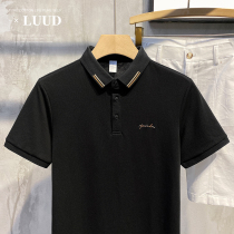 LUUD Korean version of the new mens turtlenecks color embroidery short sleeves polo shirts fashion boomers Paul T-shirt Tide