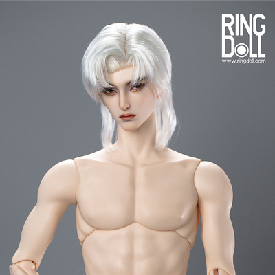taobao agent Ringdoll's Human shape 75 Uncle Wig long -tail pearl white short shape, daily original BJD baby