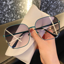 Sunglasses 2022 new trendy female summer ins fashion Korean version UV protection round face big face thin sunglasses female