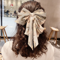 Fashion big knot floral hairclip female back of the head South Korea East Gate travel hairpin headwear hair accessories top clip spring clip