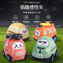 Child Cartoon Inertia Small Car Male Girl Baby Toy 0-1 Year Old Baby Suit 2-3 Reforce engineering car