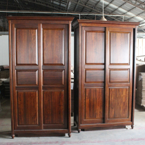 Chinese style 1 2 wardrobe solid wood childrens sliding door bedroom clothes kitchen with pumping 1 meter 6 American sliding door small apartment wardrobe