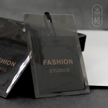 Women's and men's clothing universal small tag PVC bag Lenny grain special paper bronzing clothing bag label custom-made free design