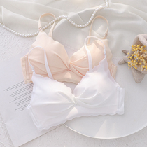 No trace underwear girl without steel ring small chest gathering big chest small collection of auxiliary milk anti-sagging summer thin Wen bra