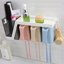 Toilet electric toothbrush holder non-perforated toothbrush holder rinse Cup wash set creative wall tooth Holder