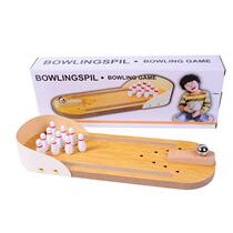 Mini Bowling Kids Puzzle Wooden Toys Casual Stress Relief Creative Balls Parent-Child Interactive Board Games