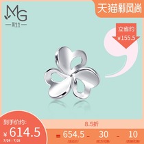 Zhou Shengsheng Lets Play Pt950 platinum clover stud earrings single earrings 91065E