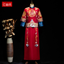 Xiuhe clothing mens 2021 New Chinese dress Tang dress wedding toast dragon and phoenix gown gown show kimono groom