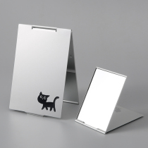 Makeup mirror small mirror female folding portable dressing mirror Student dormitory desktop desktop clamshell mens ultra-thin