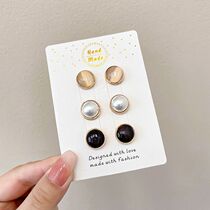 No trace anti-light exposure strong magnetic buckle does not hurt clothes blouse chiffon button no pricking hole pearl brooch