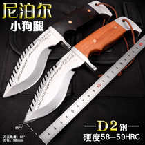 High hardness D2 steel outdoor saber self-defense knife Special forces sharp straight knife field survival military knife curved blade