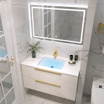 Light luxury room cabinet combination bathroom sink Wash basin Sink basin Toilet rock plate one-piece basin Intelligent mirror cabinet