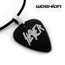 Personality Titanium steel Metal guitar Rock Paddles Necklace Jewelry SLAYER Killer Band
