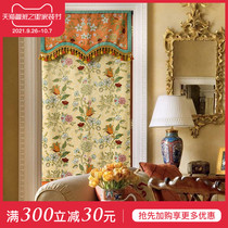 Fan Jing attitude fabric door curtain bedroom windproof windshield curtain free of punching American autumn kitchen light luxury cloth curtain