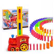Domino Train Electric Automatic Placement Domino Car 3-6 Year Old Childrens Puzzle Licensed Little Train Toy