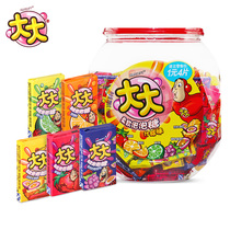 Big bubblegum chewing gum assorted multi-flavor 675g barrel about 150 pieces of childrens nostalgic casual snacks
