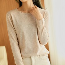 Cardigan womens autumn and winter slim round neck sweater top womens long sleeve pullover base shirt sweater womens 2021 New