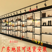 Clothing store shopping mall shoe rack Shoe store shoe rack display rack Shoe cabinet with light shoe rack Shoe rack Bag store display rack