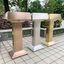 Stainless steel Podium Restaurant Reception Desk Reception Desk Parking Information Desk Property Registration Concierge Security Desk