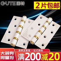 Gute door hinge stainless steel Ivory White 4 inch thick indoor bearing wooden door toilet hinge