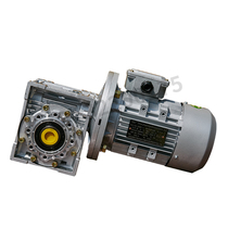 NMRV worm gear reducer with motor brake variable frequency high efficiency aluminum shell copper wire motor reducer transmission