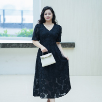 The new summer dress in 2023 - year - old fat sister mm shade and high - end luxury skirt skirt