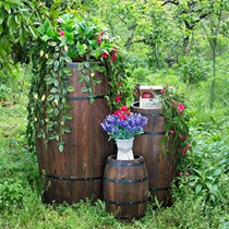 Oak barrel carbonized decoration wine barrel clear bar decoration winery exhibition wedding ornaments props red wine barrel empty barrel