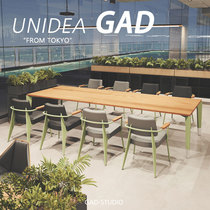 UNIDEA industrial wind LOFT solid wood table table Table Table and Chair combination office table long table