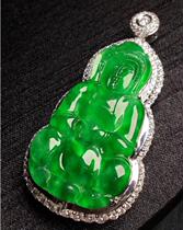Ice seed full of green natural Myanmar jade Guanyin pendant Jade pendant Jade Guanyin pendant Mens jade jade jade