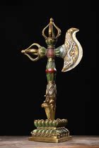 One price folk antique antique collection Bronze painted diamond knife ornaments 