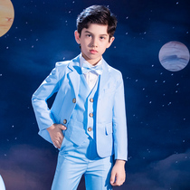Childrens small suits boys dresses jackets piano performances handsome chorus sky blue