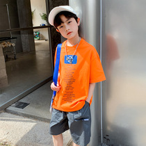 Boys summer clothing short sleeve suit 2022 Summer new children casual clothes CUHK Boy Boy Scout Two sets