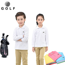 New Golf Clothing Children Spring Fall Male Girl Girl Long Sleeve Sports Polo Shirt Golf Jersey Winter Jersey