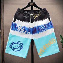 2022 Summer new 50% Leisure pants Ins tide Tide Cards Beach Sports Hip Hop Loose Straight cylinder pants