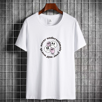 Short Sleeve T-shirt Male Personality Print 2022 Summer New Ice Silk Mens Summer Trend Casual 100 Hitch Blouse