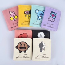 South Korea bt21 bulletproof Youth League anime peripheral womens short student cute fashion card bag card bag coin bag