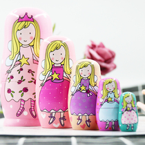 Russian set baby Wood trembles with angel girl 5 layers creative gifts genuine childrens toys environmental protection