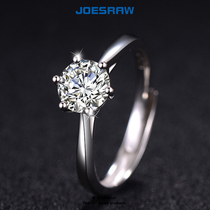 Mozambique Diamond Ring Lady 1 karat diamond ring propose marriage confession ring 925 sterling silver alive adjustable